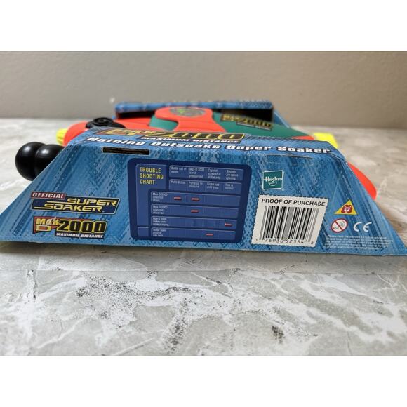 2002 Larami Super Soaker Squirt Toy Max-d 2000 Hasbro New Original Box NOS Vtg - Picture 2 of 5